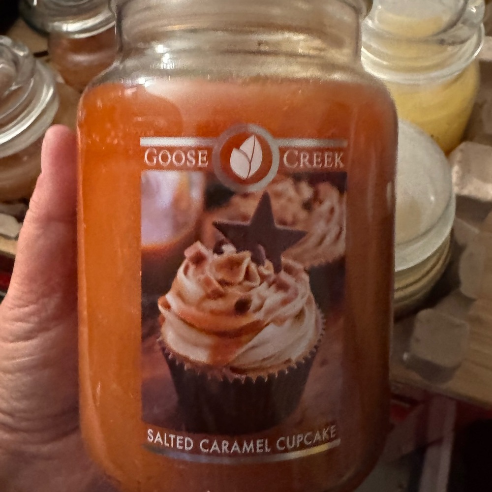 Goose Creek Salted Caramel Cupcake Candle - Orange